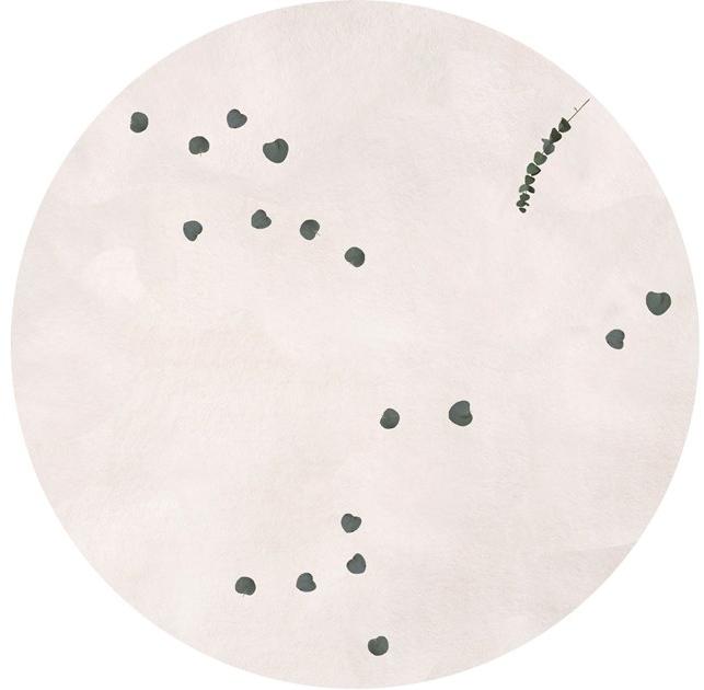 ASPLUND Круглый шерстяной ковер с узором ручной работы sun-id-1458220 - Вид №1