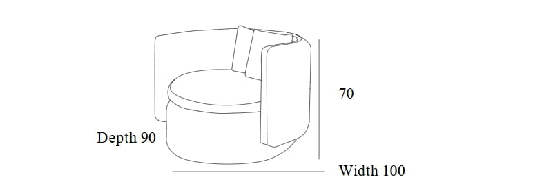 Вращающееся кресло с подлокотниками Collett & Victor BO ARCH-00147842 - Вид №4