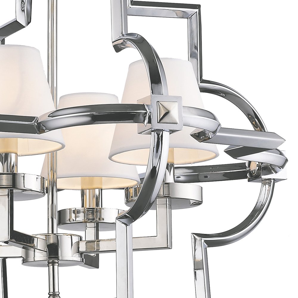 Светильник подвесной 77х70 см никель Mandeville KM0728P-4M nickel DELIGHT COLLECTION ДИЗАЙНЕРСКИЕ 00-3883064 Прозрачный;серебро  - Вид №2