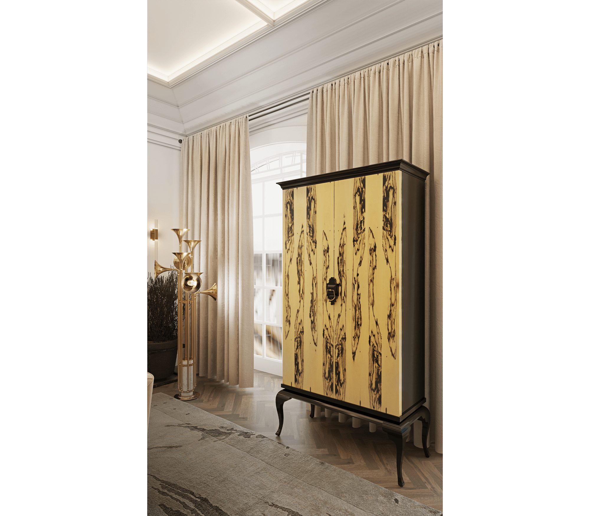 0-208 Королевский кабинет Гуггенхайма из черного дерева Boca Do Lobo  - Вид №9