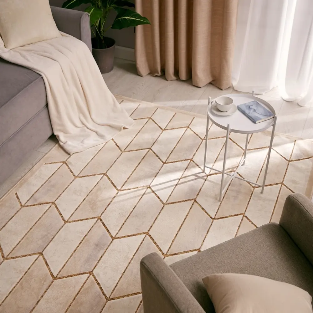 Ковер вискоза Рим 1074J 160x235 см цвет бежевый CTIM STLM-2095464