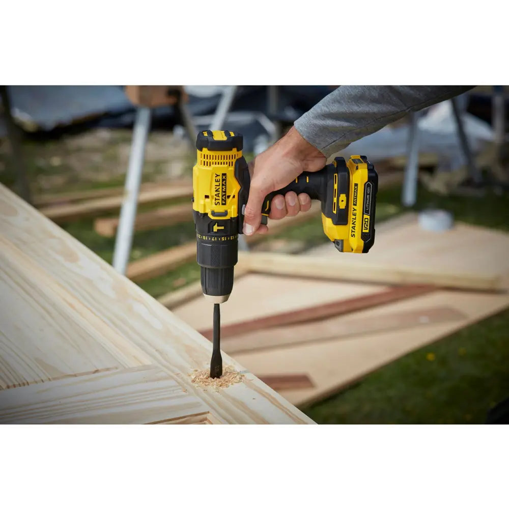 Дрель-шуруповерт аккумуляторная ударная Stanley Fatmax SCD718D2K, 18 В Li-ion 2х2 Ач STLM-2038044 - Вид №11