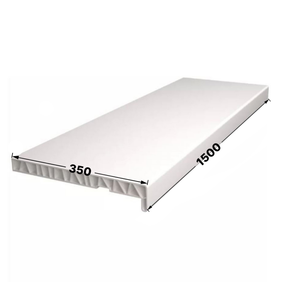 Подоконник ПВХ /белый/ 350х1500 STELLA STSR-1927