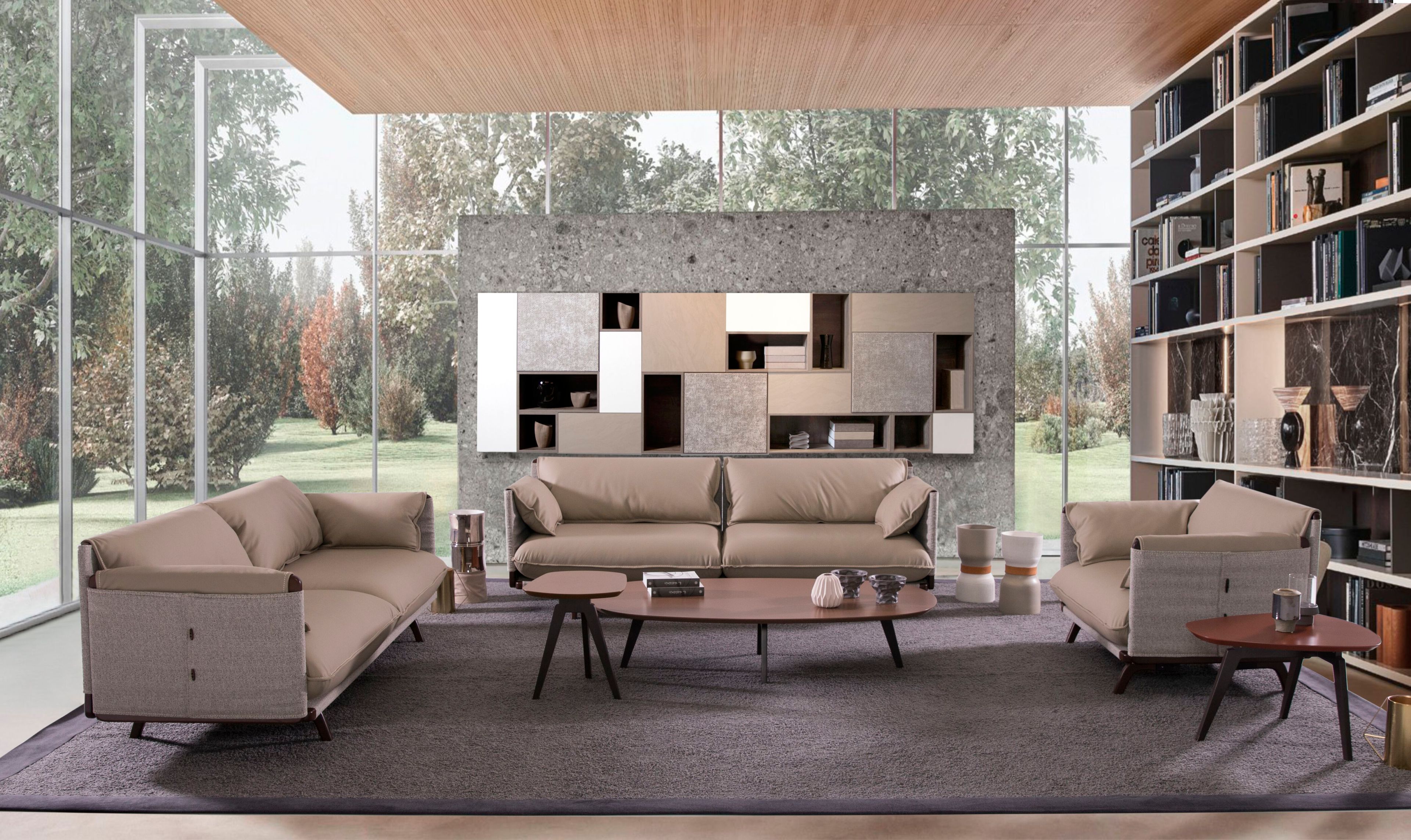 Подвесной книжный шкаф из шпона ABLE PLAZA ARCH-00060136 - Вид №2