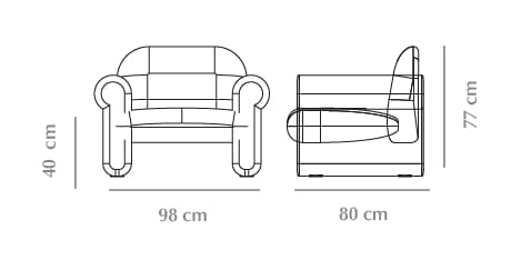 Тканевое кресло с подлокотниками DOOQ OSCAR ARCH-00094015 - Вид №6