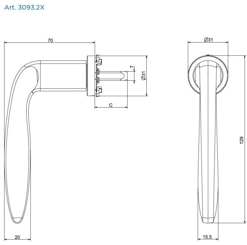 MASTER ITALY Оконная ручка из литого алюминия sun-id-1372872 - Вид №15