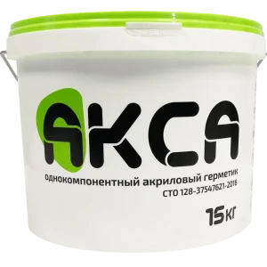 Герметик акриловый для стыков Акса цвет белый 15 кг 82250235 STLM-2171502