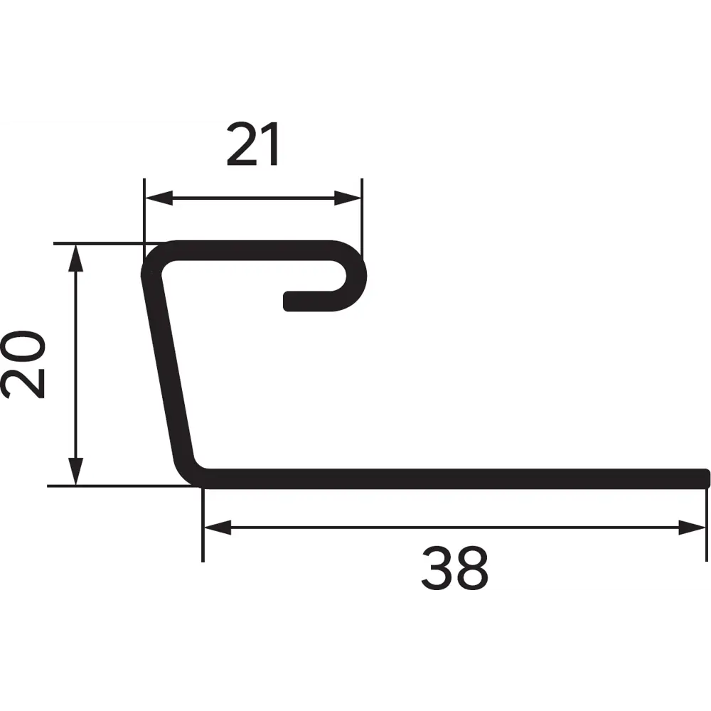 J-профиль ARTENS 3000 мм цвет коричневый STLM-2092694 - Вид №1