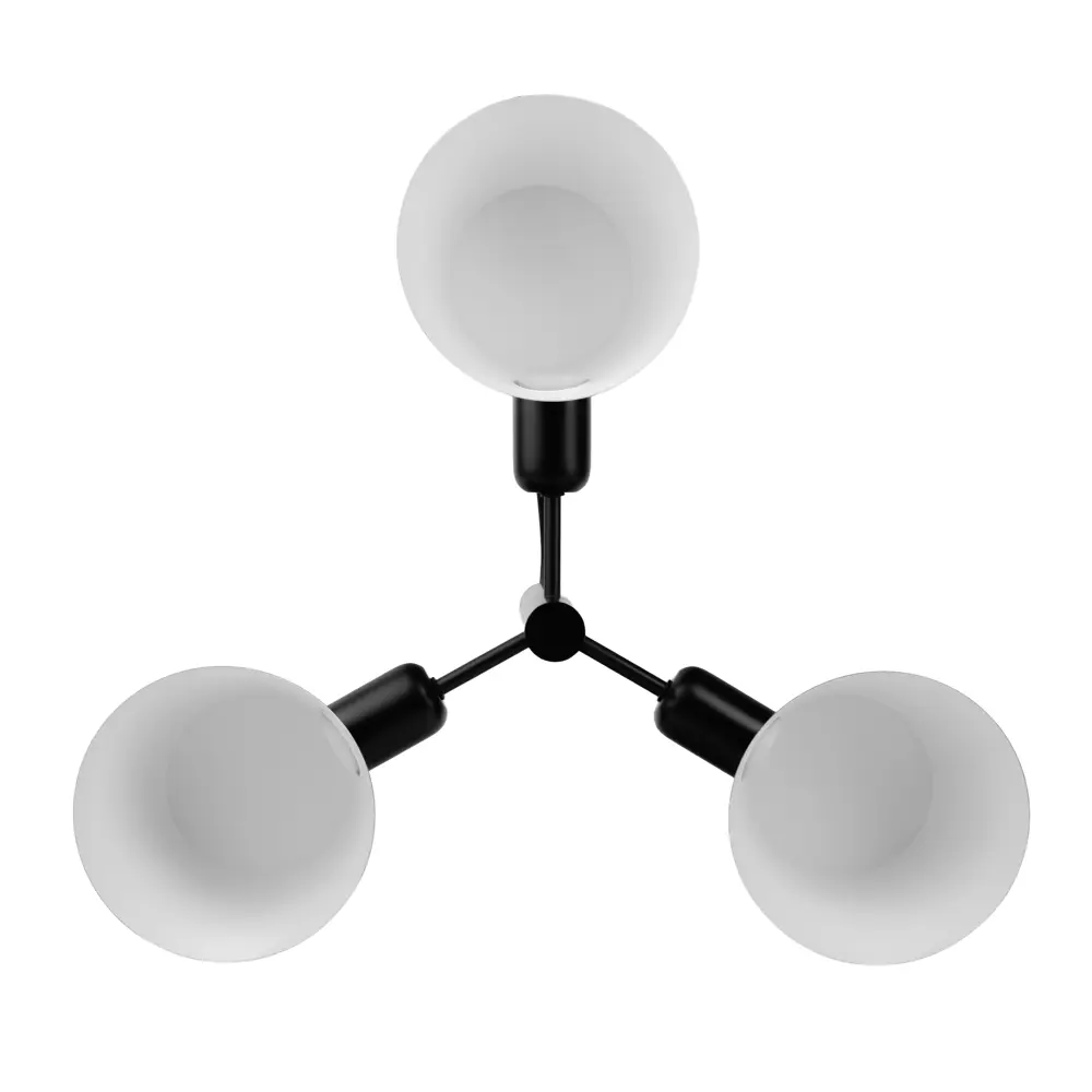 Светильник подвесной PL-576-3 C02 3 лампы 20 м² цвет черный CAMELION STLM-2008242 - Вид №4