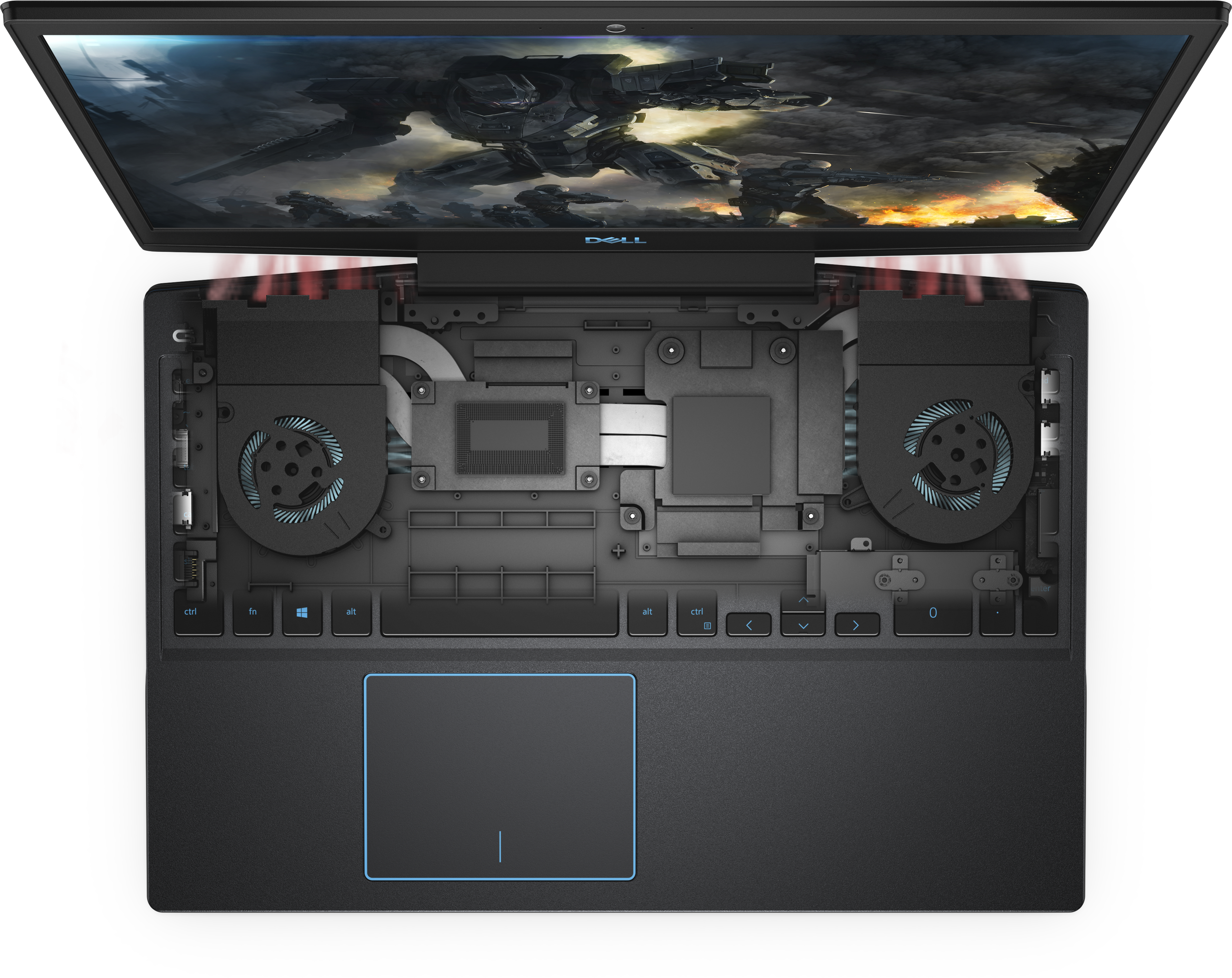 G315-8503 g3-3590 15.6"(1920x1080 (матовый, 144hz) ips)/intel core i7 9750h(2.6ghz)/16384mb/1000+256ssdgb/nodvd/ext:nvidia geforce gtx1660ti(6144mb)/bt/wifi/black/w10 + backlit/fp Dell Santreyd  - Вид №11