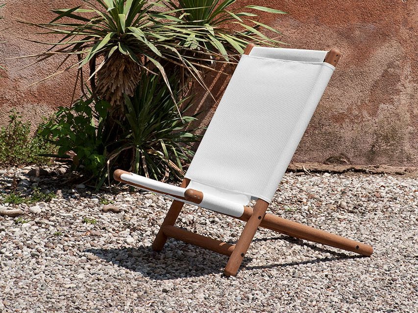 Шезлонг из красного дерева и ткани Exteta Razzi ARCH-00018251