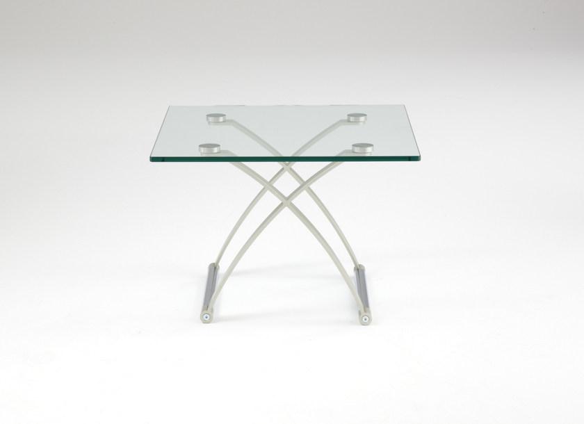Rolf Benz Квадратный журнальный столик из стали и стекла sun-id-1368426 - Вид №2