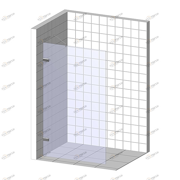 Душевая перегородка в нишу 85x200 GK-861NA стекло прозрачное 6 мм GUTEWETTER TREND DOOR 85X200GK861NA
