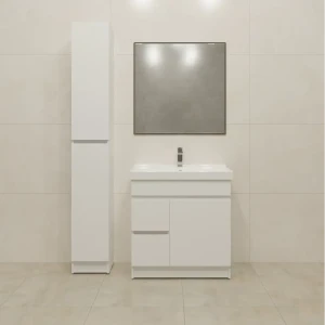 Тумба под накладную раковину KONSENSA Терни 76.1x77.5 раковина Sanita Luxe Fest шкаф-пенал шкаф для стиральной машины цвет корпуса белый