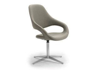 Спицевое кресло из искусственной кожи с подлокотниками