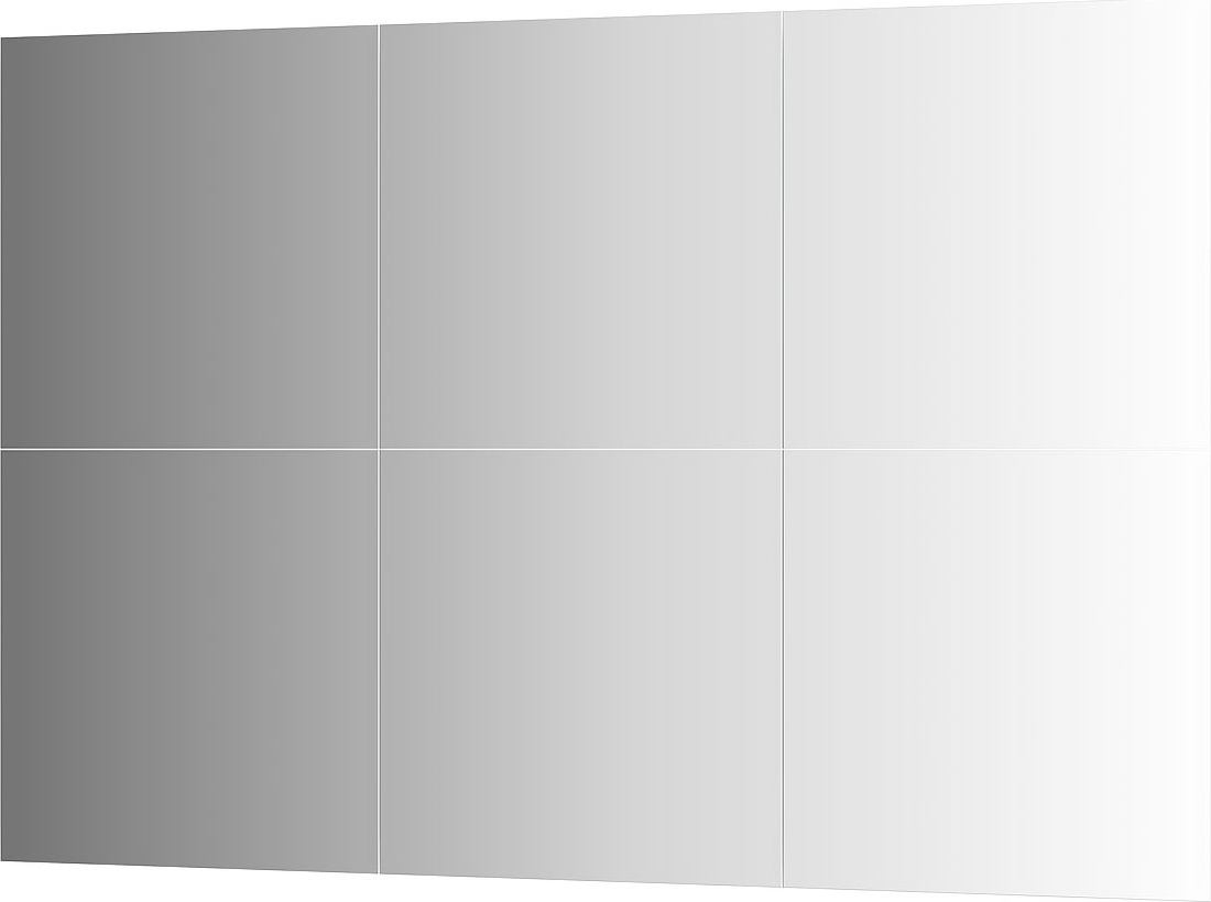 BY 1535 Зеркальная плитка с фацетом 15 mm - комплект 6 шт EVOFORM Refractive