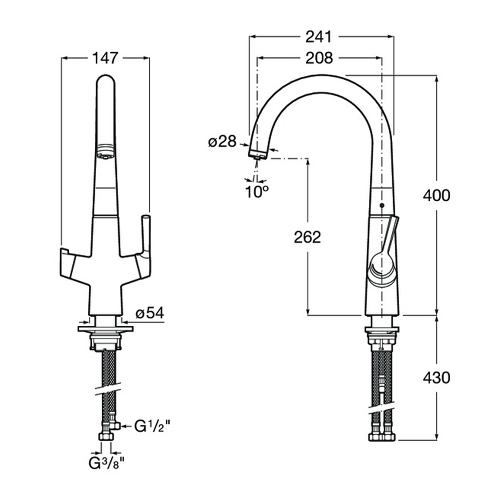 5A8B2AC00 Кухонные смесители Tece  - Вид №1