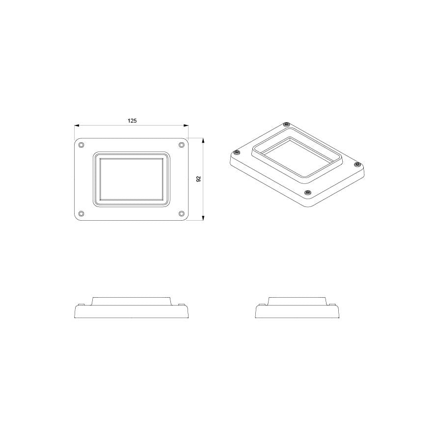 Анодированная алюминиевая пластина для розеток и выключателей Genuit Graphite ARCH-00141383 - Вид №12