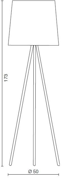 Martinelli Luce Торшер из металла с тканевым абажуром Eva 2270 - Вид №9