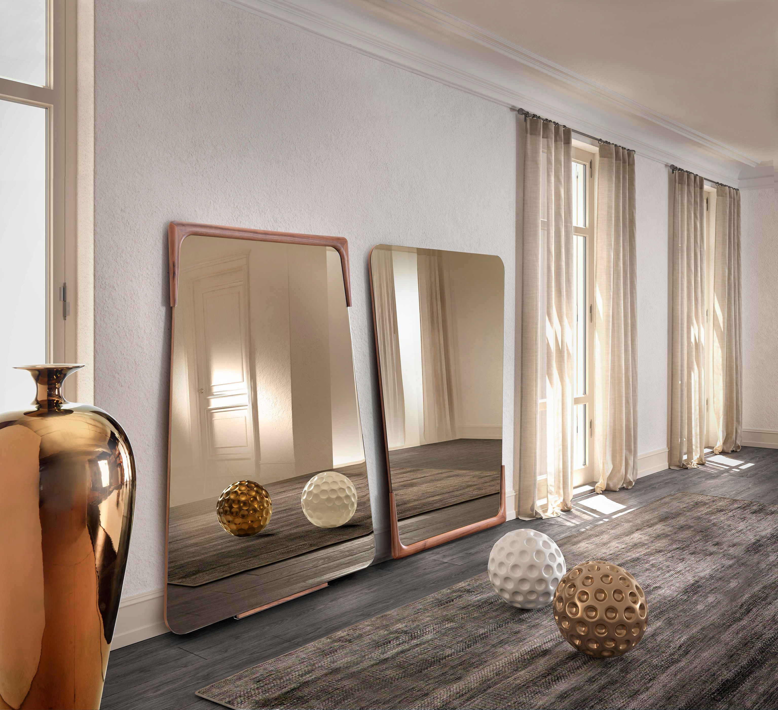 Деревянное напольное зеркало с рамкой Pacini & Cappellini DESTINY ARCH-00093843 - Вид №1