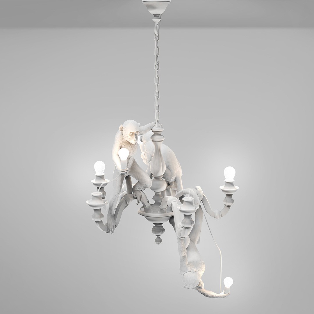 Seletti 14865 MONKEY CHANDELIER white люстра подвесная 120292 - Вид №1