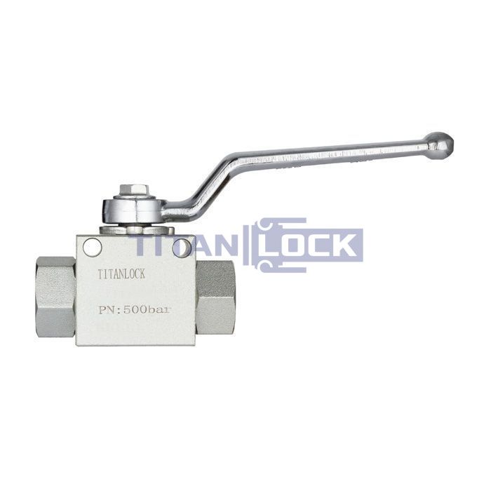 Гидравлический шаровой кран, 3/8", типа ВР-ВР, с креп. отв., сталь TLHYDV3/8F TITAN LOCK  - Вид №2