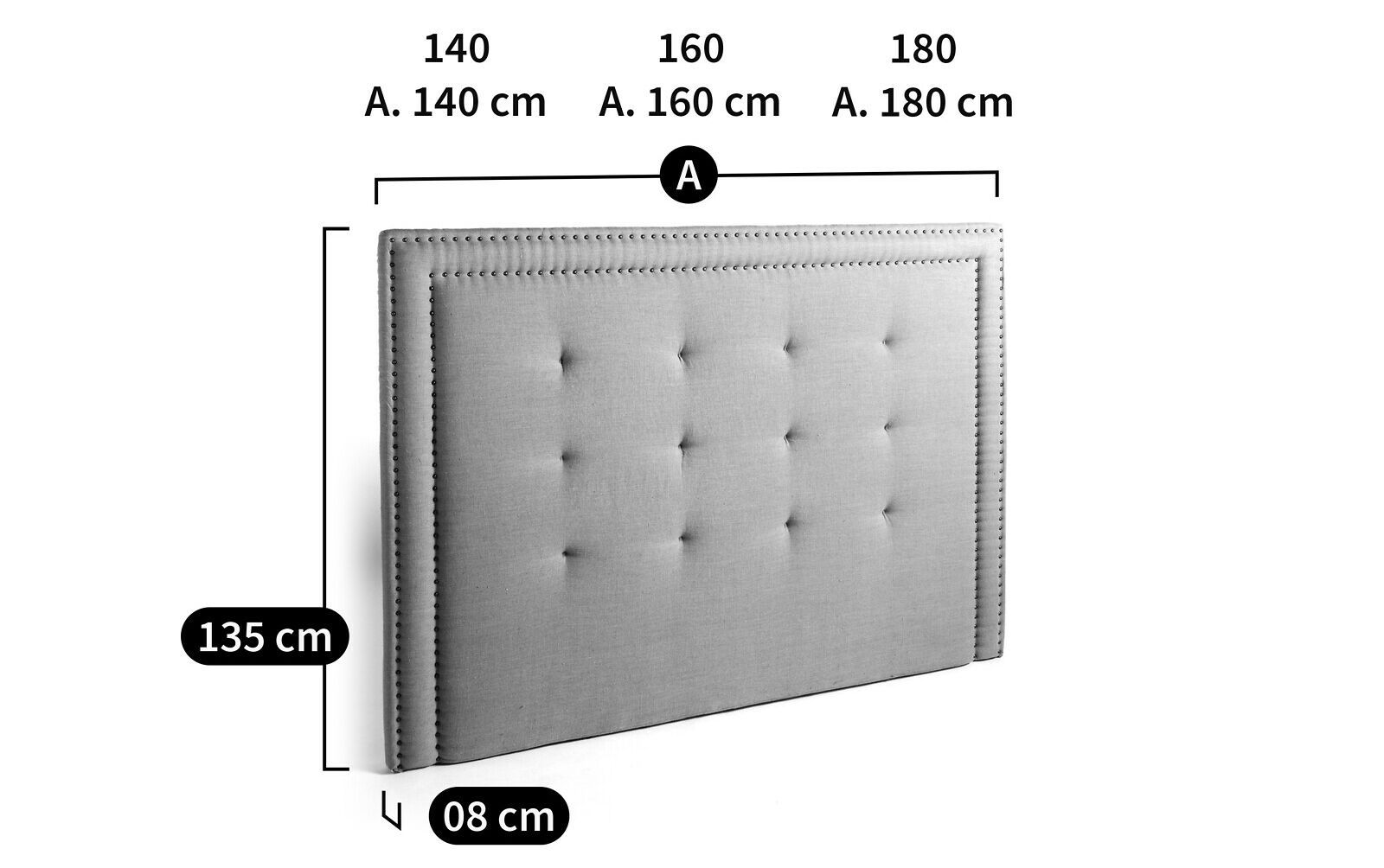 Мягкое изголовье из льна AMPM HAMPSTED ARCH-00147881 - Вид №3