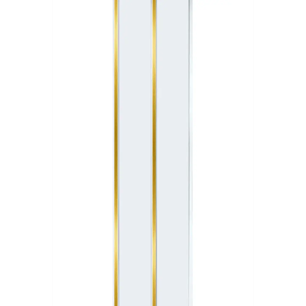 Потолочная панель ПВХ белый/золотой 3000x200x8 мм FINEBER STLM-2150811 - Вид №3