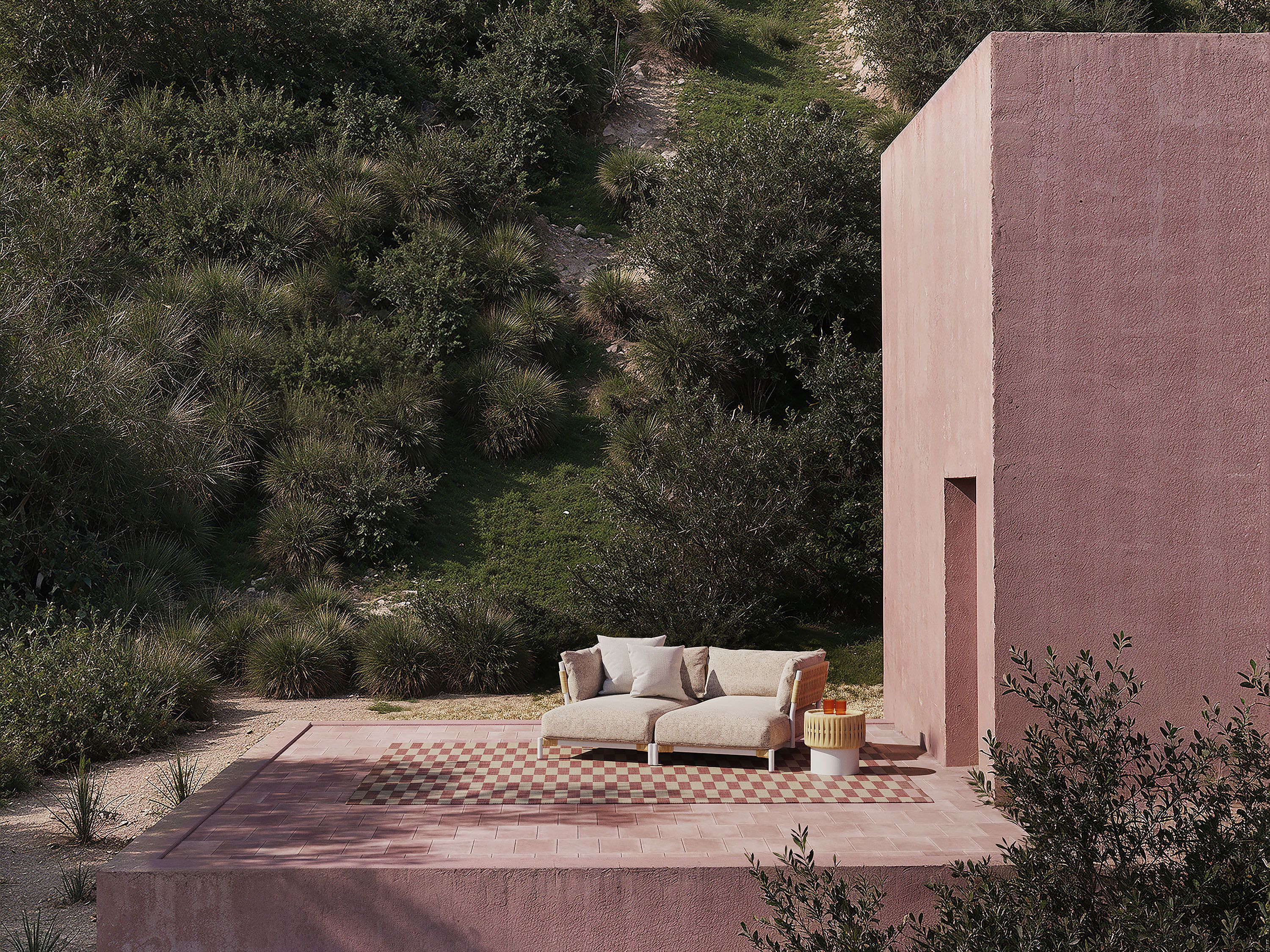 2-местный тканевый садовый диван Andreu World Brezal ARCH-00074817 - Вид №3