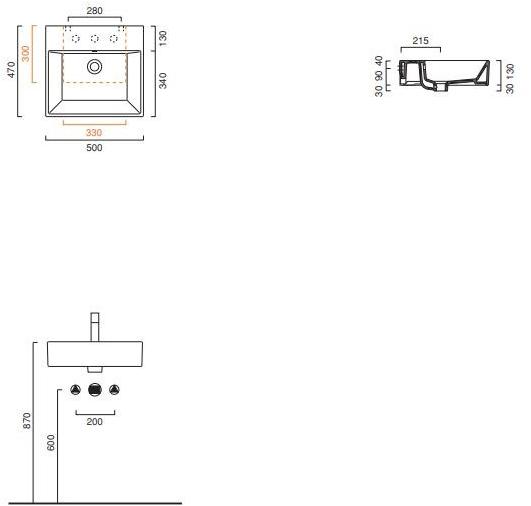 Подвесная раковина настенная овальная CERAMICA CATALANO Premium белая sun-id-1361921 - Вид №8