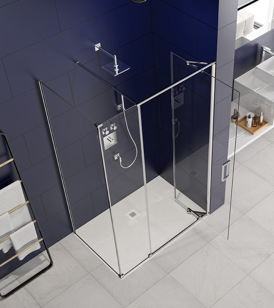 Торцевая панель для монтажа с дверью AR8SPN90H Merlyn Arysto Хромированный  - Вид №1