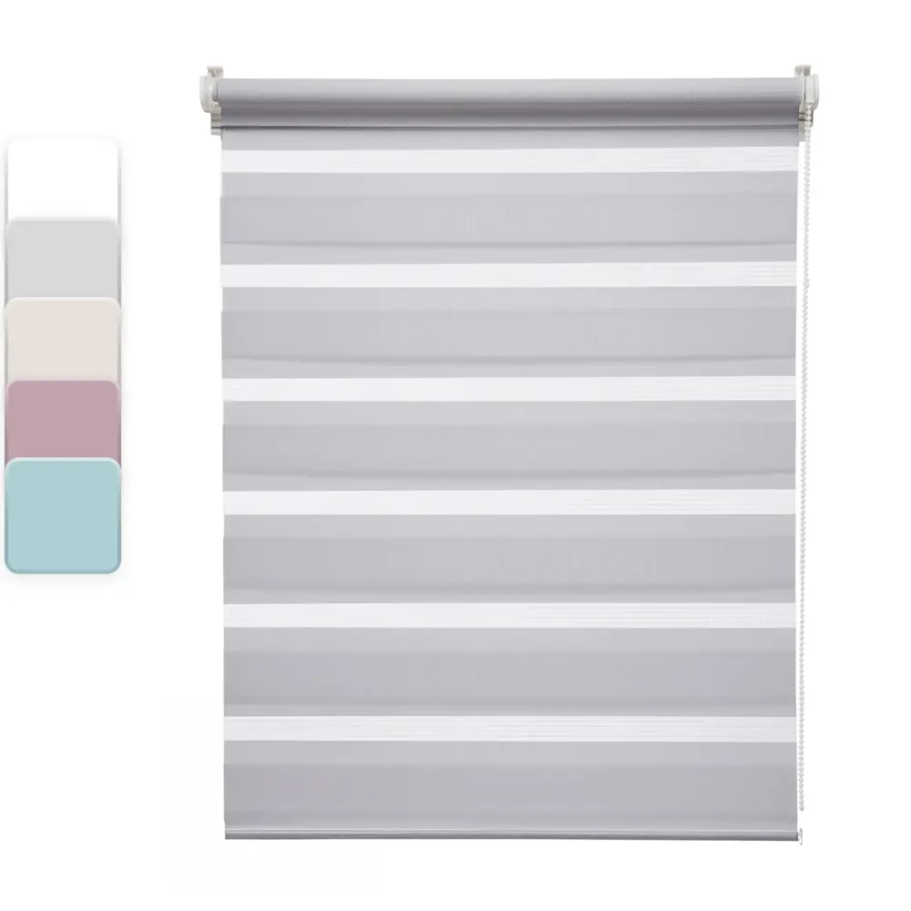 INSPIRE Peter - Рулонная штора день-ночь светло-серая 55×160 см 85225689 STLM-0060123