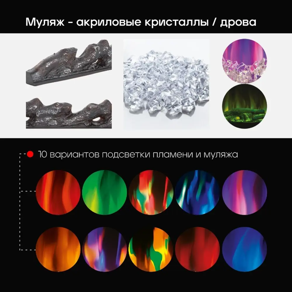 Электрический очаг Realflame Diamond-S 60 AA66 1.5 кВт 89231560 STLM-2162760  - Вид №9