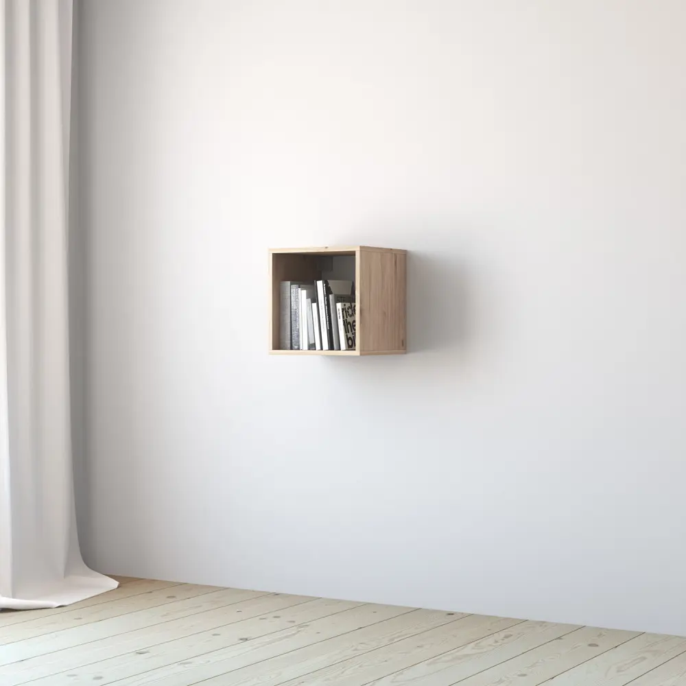 Стеллаж Spaceo KUB 1 секция 36x36.1x31.7 см ЛДСП цвет гикори джексон STLM-2159805 - Вид №9