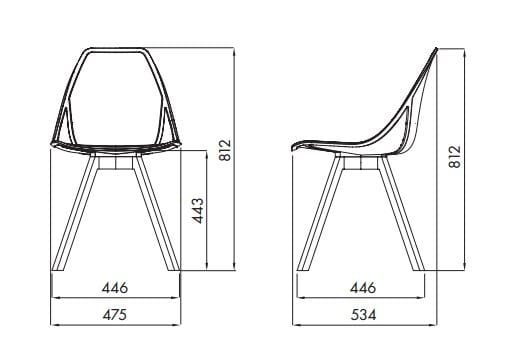 Стул из полипропилена ALMA DESIGN X Chair ARCH-00028204 - Вид №6