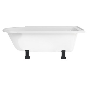 Burlington Душевая ванна Hampton 170 см со стандартными ножками для правой руки Правая рука с точкой в ​​черном цвете E14 E9 BLA