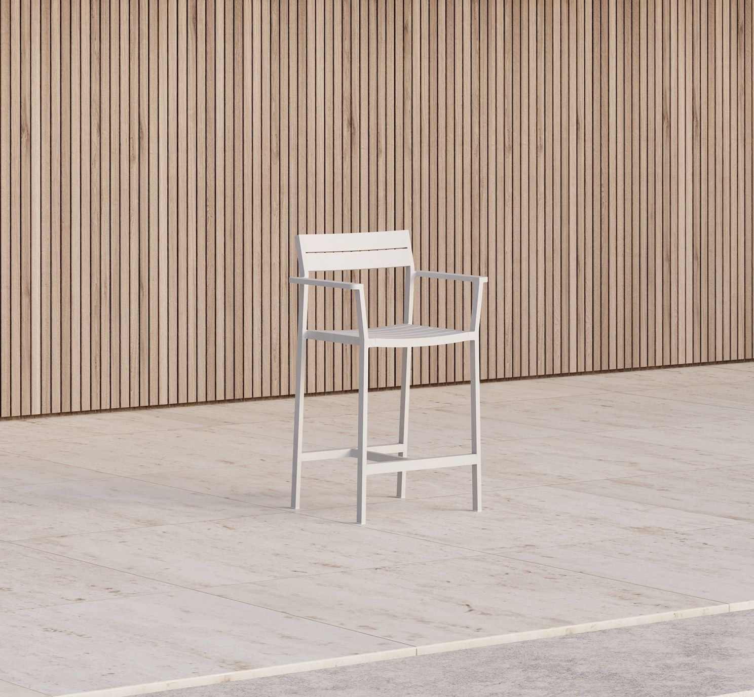 Высокий алюминиевый стул с порошковым покрытием со спинкой Case Eos ARCH-00077614 - Вид №17