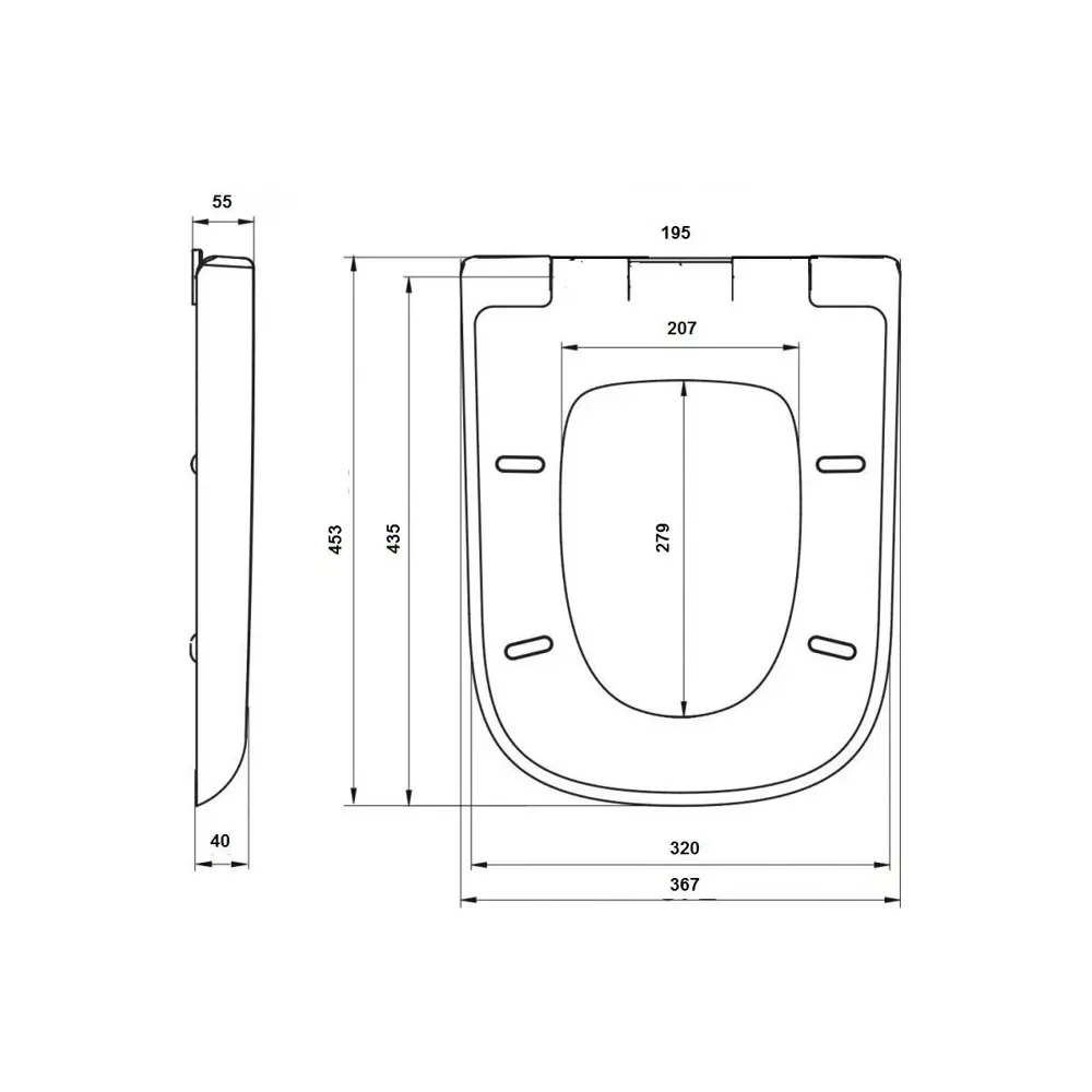 Сиденье Roca Giralda c микролифтом Без серии STLM-2082272 - Вид №3
