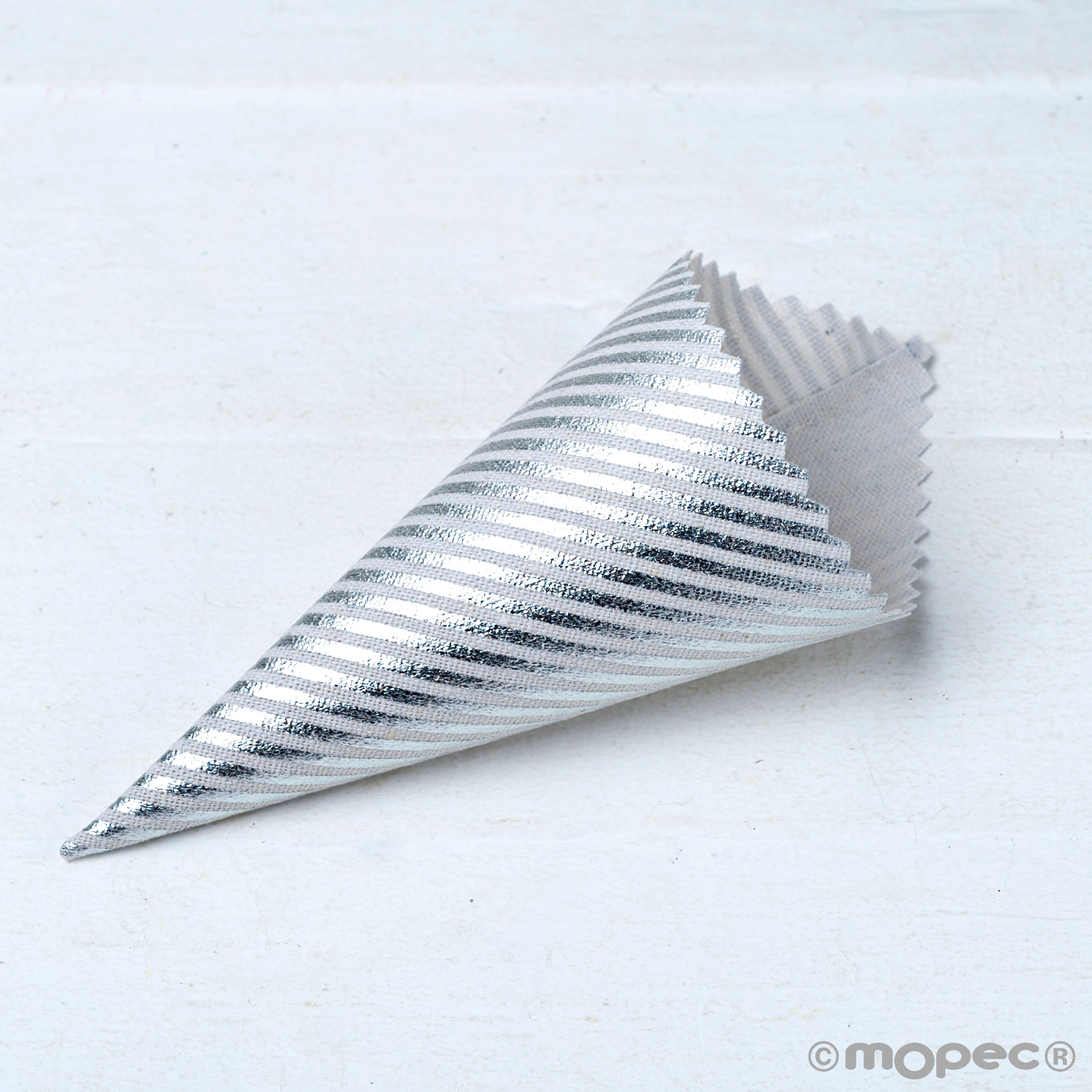 A682.12 Полосатые рожоки, 12 Едениц Dekoraniaevents Bodas Серебро 