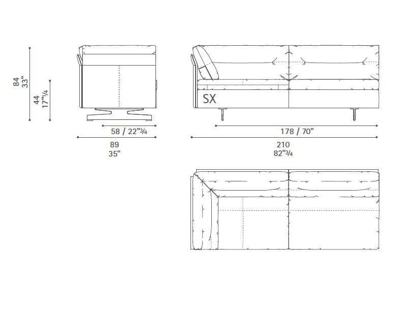 Диван с журнальной стойкой Poltrona Frau коллекция-диваны и кресла ARCH-00101037 - Вид №53