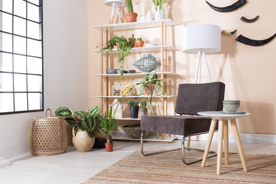 Кресло Lounge Ridge Rib с подлокотниками, серое Zuiver 3100015 - Вид №1