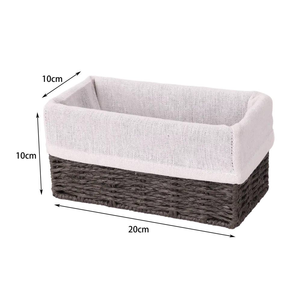 Корзина Konsensa 10x10x20 см бумага цвет графит STLM-2068614