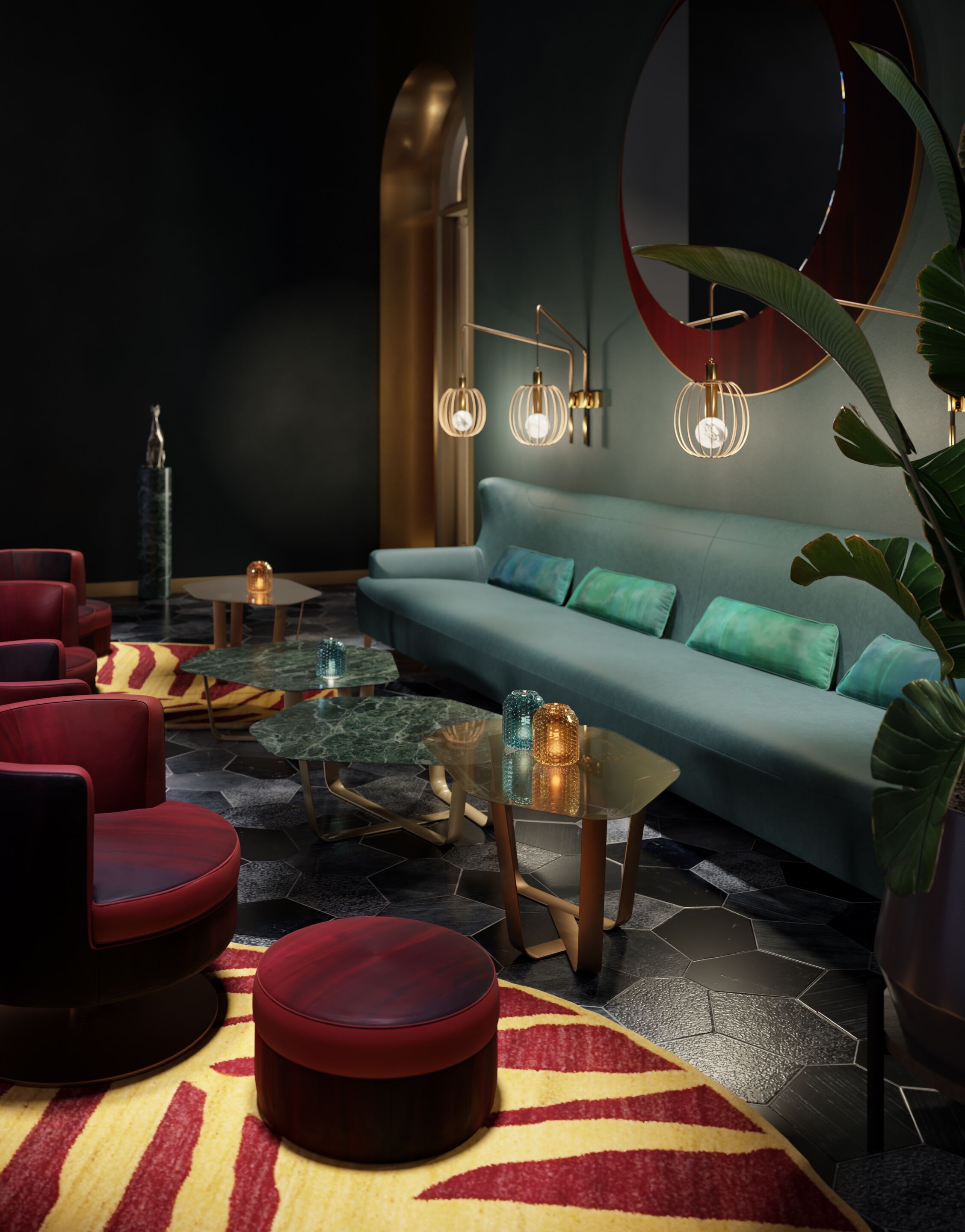 Бархатное вращающееся кресло Borzalino фрисби ARCH-00061140 - Вид №10