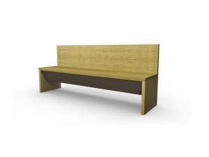 Дубовая скамья со спинкой