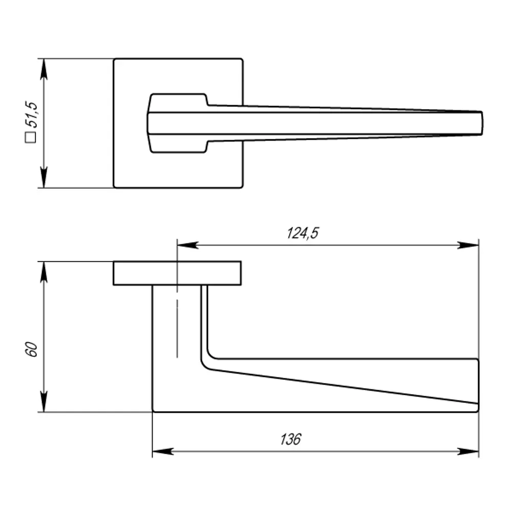 Дверные ручки Armadillo K.USS52.Mori CP-8, без запирания, цвет хром STLM-2140009 - Вид №2