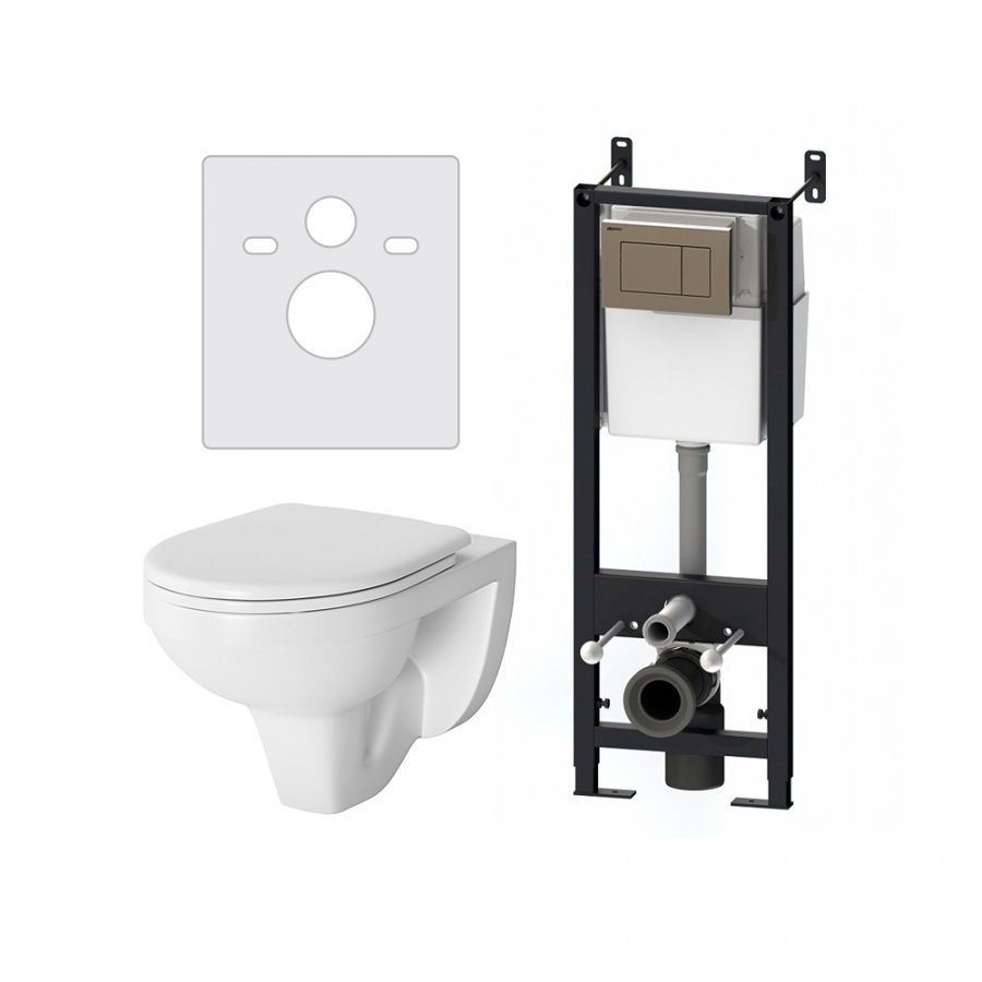 DX77.IS10151.1738 Комплект инсталляция с клав глянц хром с подвесным унитазом с сид м/лифт Damixa Jupiter