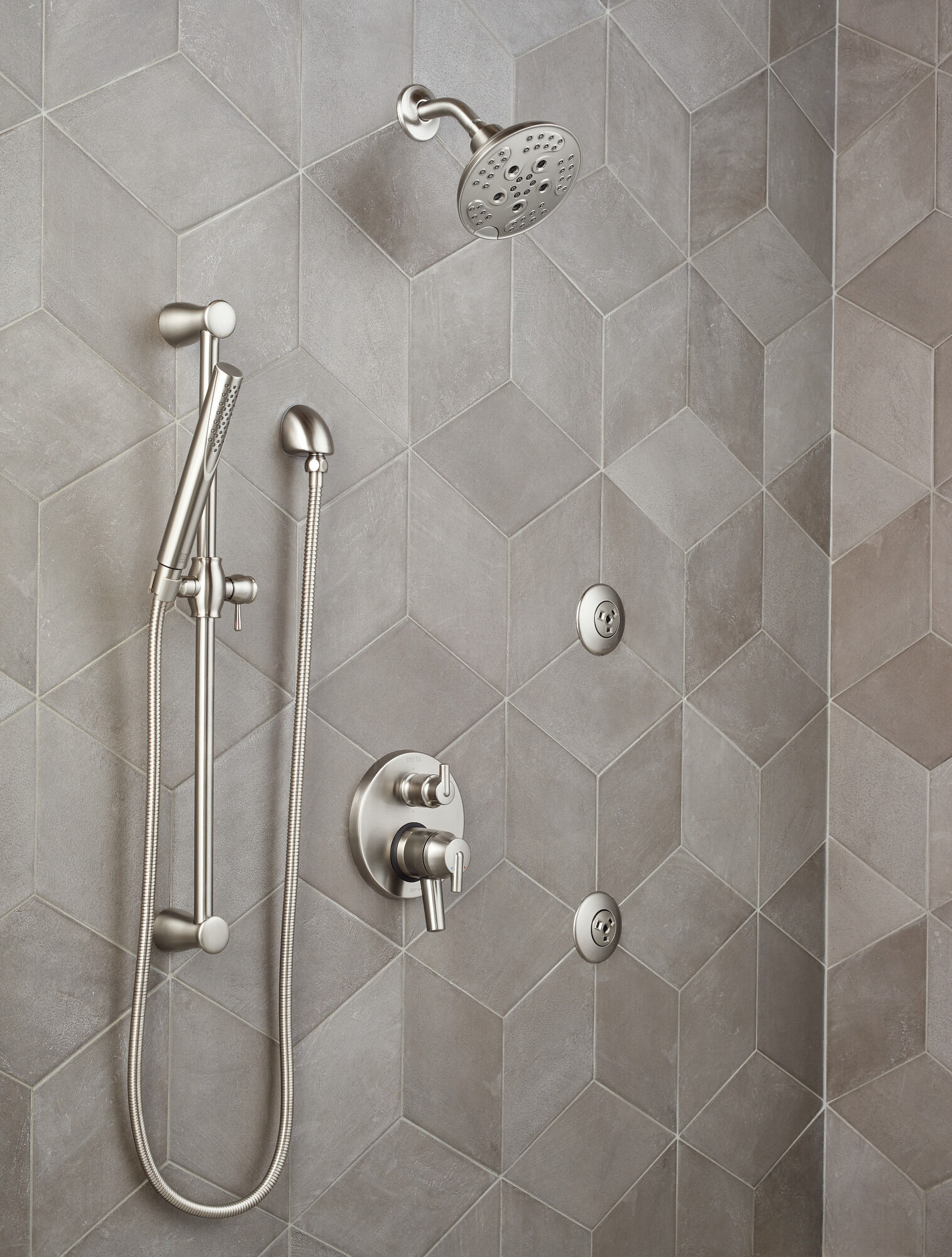 Трим клапана Contemporary Two Handle Monitor® серии 17 со встроенным переключателем на 6 положений Delta Faucet T27959-SS - Вид №3