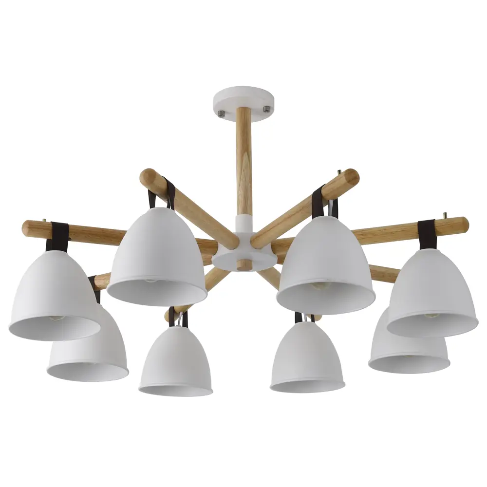 Люстра потолочная Decize L1381, 8 ламп, 24 м², цвет белый LAMPLANDIA STLM-2049515