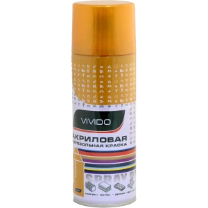 Краска аэрозольная Vivido цвет золотой металлик