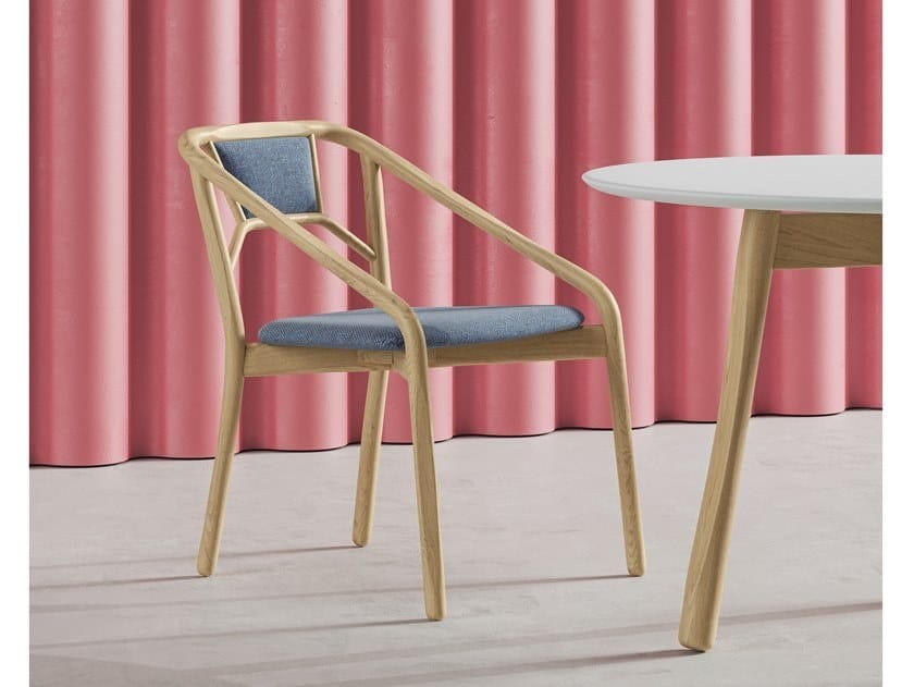 Деревянный стул со встроенной подушкой из ткани ALMA DESIGN Marnie ARCH-00087639 - Вид №12